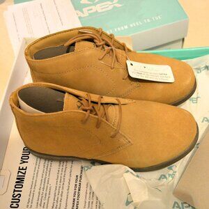 APEX Women's Paige Booties 6.5 (x-wide) Tan Suede Boot  diabetic orthotics